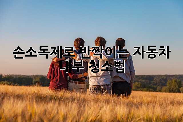 손소독제로 반짝이는 자동차 내부 청소법 ✨