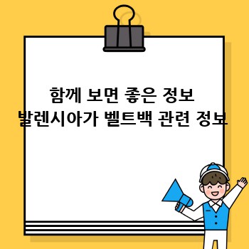 함께 보면 좋은 정보 발렌시아가 벨트백 관련 정보