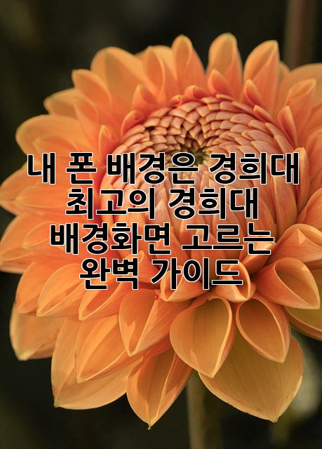 내 폰 배경은 경희대? ✨ 최고의 경희대 배경화면 고르는 완벽 가이드
