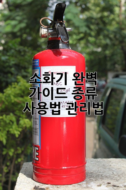 소화기 완벽 가이드: 종류, 사용법, 관리법