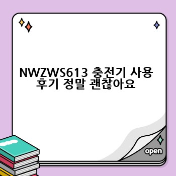 NWZWS613 충전기 사용 후기 정말 괜찮아요