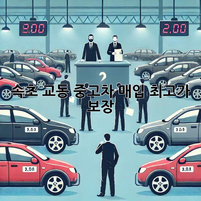 속초 교동 중고차 매입 최고가 보장!