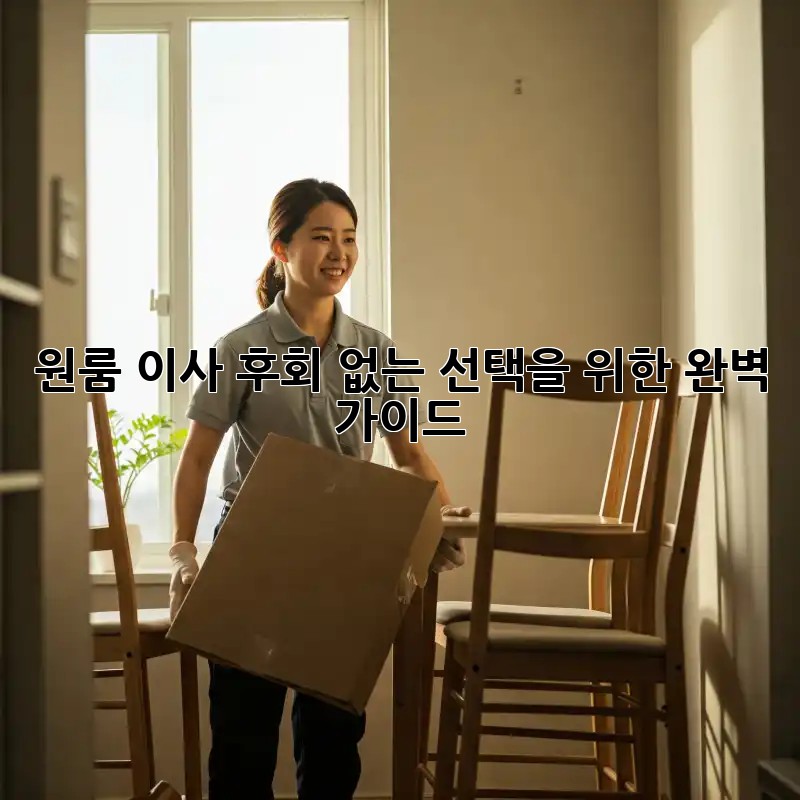 원룸 이사, 후회 없는 선택을 위한 완벽 가이드!